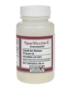 SparMectin- E 1% Liquid Ivermectin For Horses- 10mg/ml- 100ml - Ship Overnight Refrig.